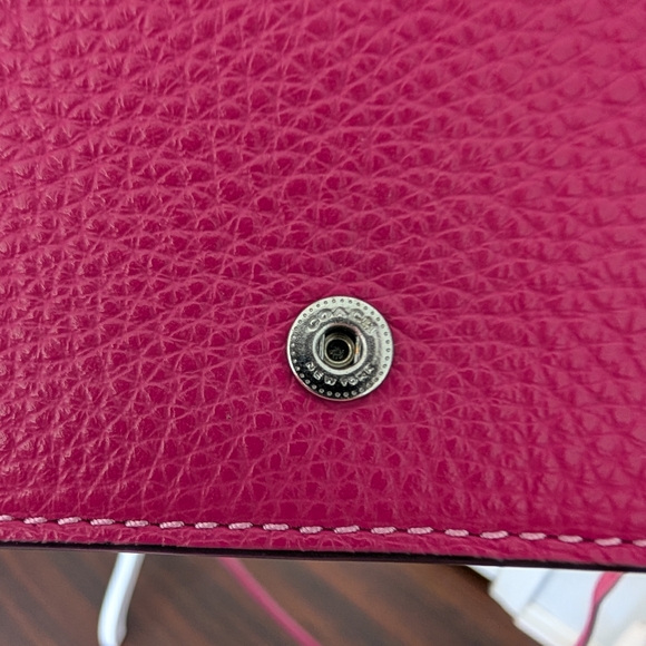 Coach 1941 Collection Fuschia Leather Crossbody with Silver Studs - Picture 7 of 10